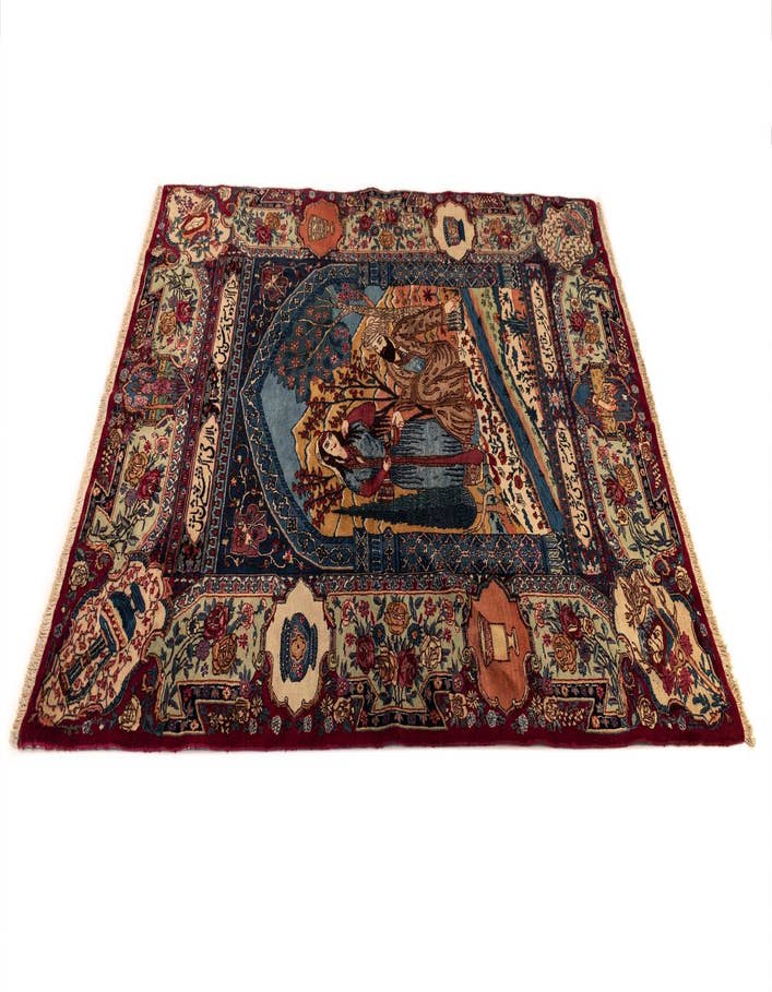 Detail image of  5' x 7' 3 Kashmar with Silk Wool Rug