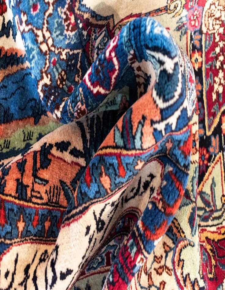 Detail image of  5' x 7' 3 Kashmar with Silk Wool Rug