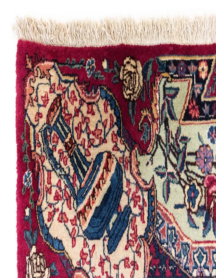 Detail image of  4' 11 x 7' 3 Kashmar with Silk Wool Rug