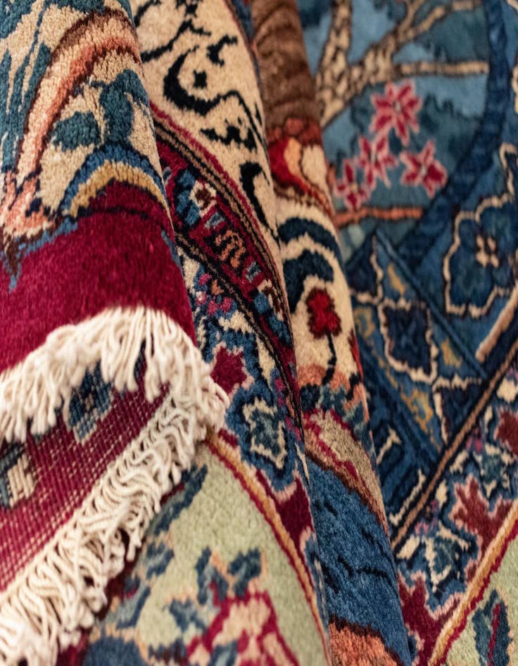 Detail image of  4' 11 x 7' 3 Kashmar with Silk Wool Rug