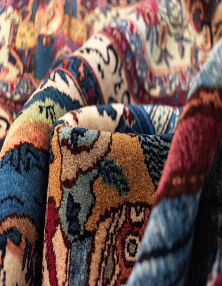 Detail image of  4' 11 x 7' 3 Kashmar with Silk Wool Rug