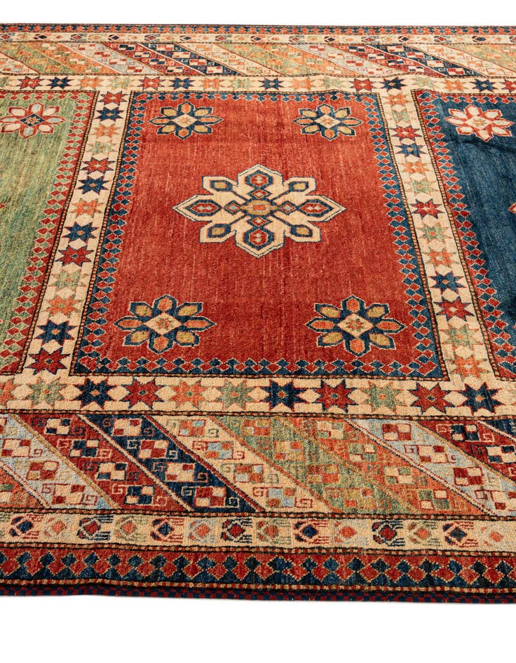 Detail image of  7' 5 x 9' 7  Hand Knotted Kazak Wool Rug