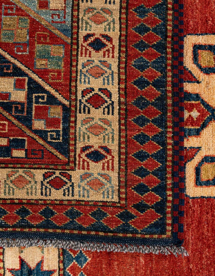 Detail image of  7' 5 x 9' 7  Hand Knotted Kazak Wool Rug