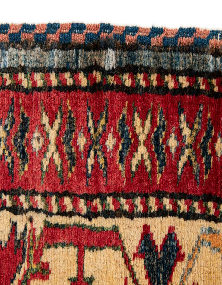 Detail image of  4' 3 x 5' 3  Hand Knotted Kazak Wool Rug