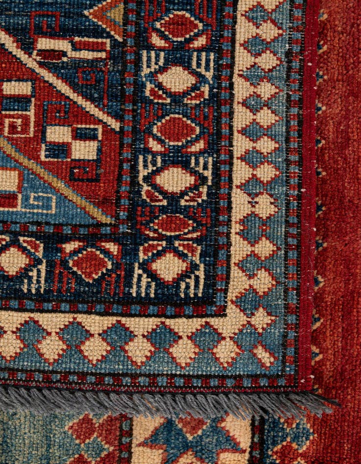 Detail image of  7' 1 x 10' 3  Hand Knotted Kazak Wool Rug
