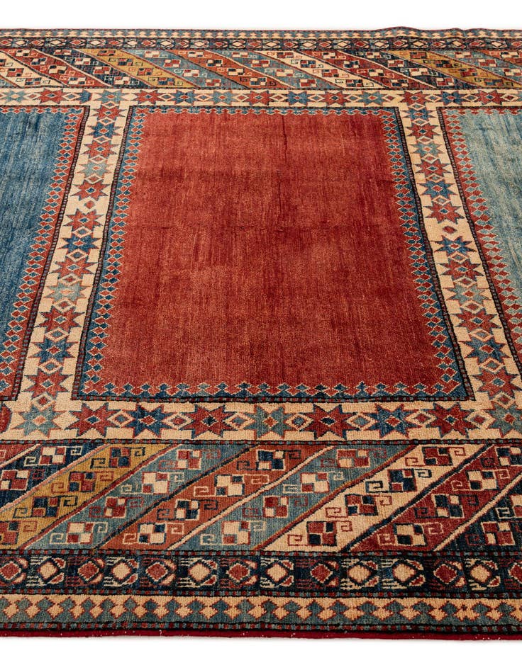 Detail image of  7' 1 x 10' 3  Hand Knotted Kazak Wool Rug