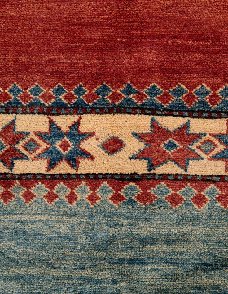 Detail image of  7' 1 x 10' 3  Hand Knotted Kazak Wool Rug