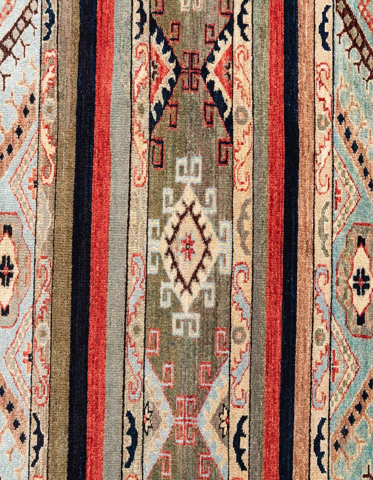 Detail image of  6' x 9' 2  Hand Knotted Kazak Rug