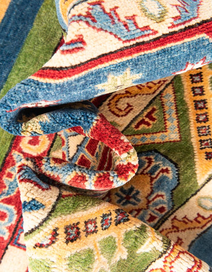 Detail image of  6' 7 x 9' 8  Hand Knotted Kazak Rug