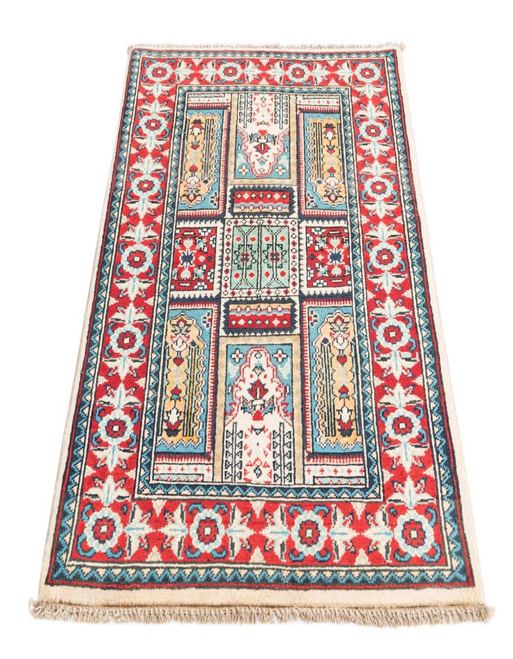 Detail image of  2' 8 x 4'  Hand Knotted Kazak Rug