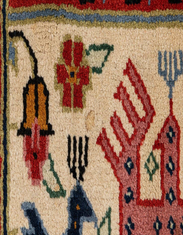 Detail image of  6' 7 x 9' 10  Hand Knotted Kazak Rug