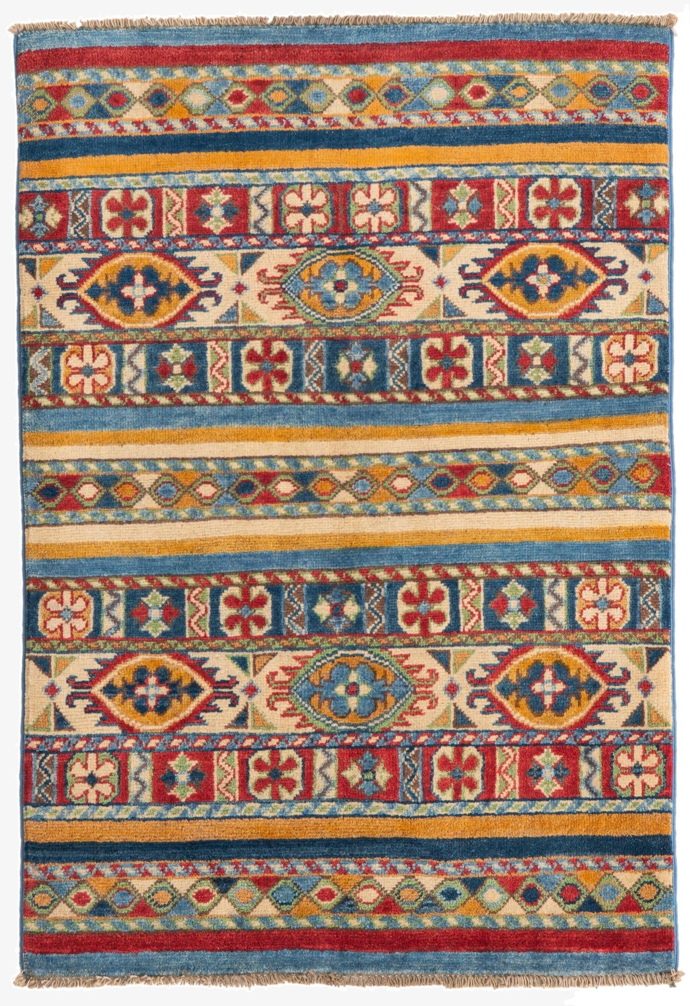  2' 8 x 4'  Hand Knotted Kazak Rug