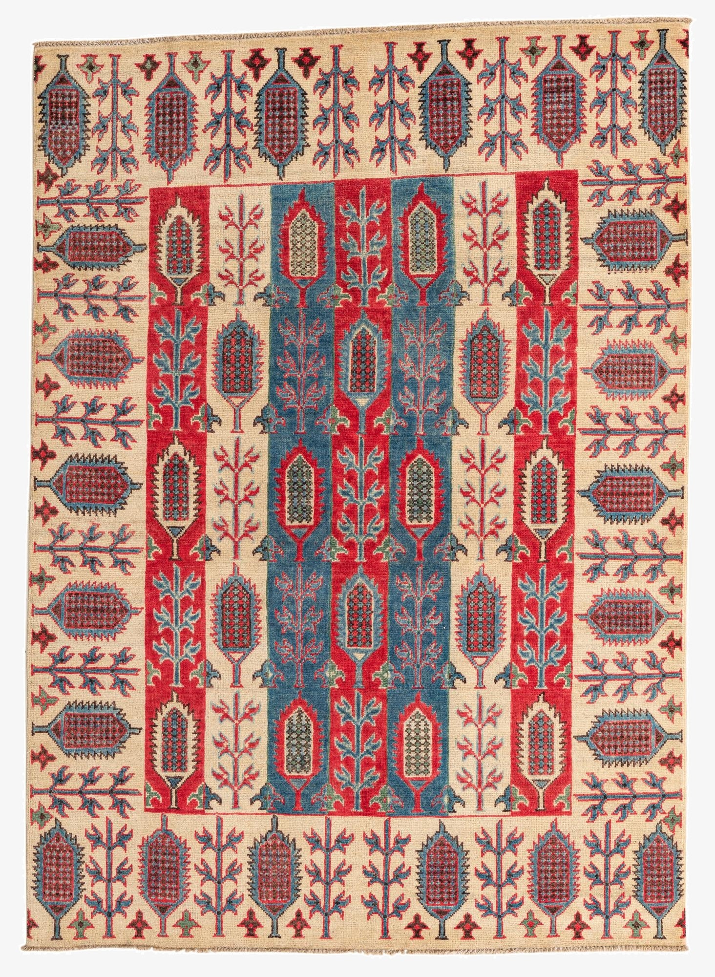  5' x 6' 10  Hand Knotted Kazak Rug
