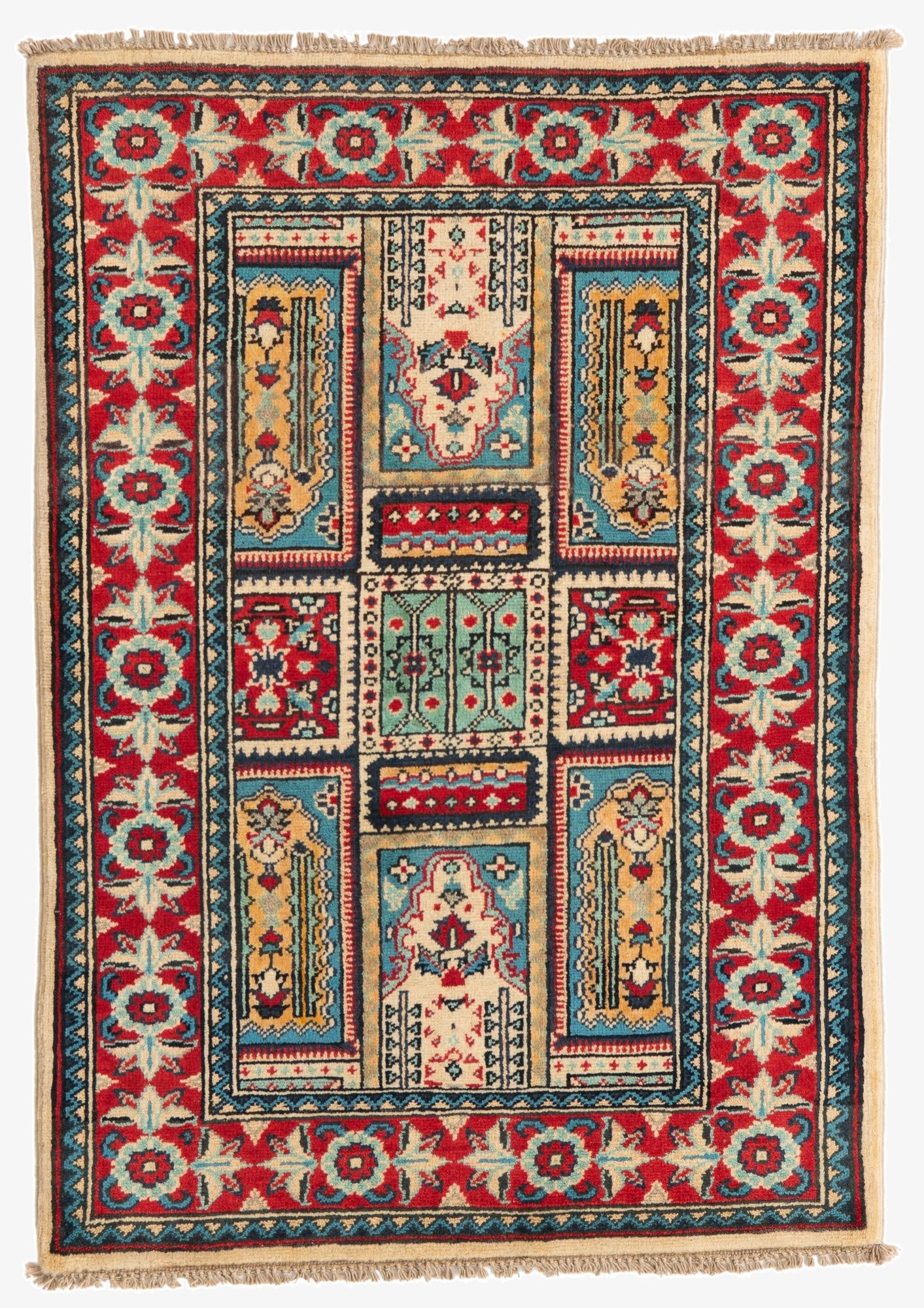  2' 8 x 4'  Hand Knotted Kazak Rug