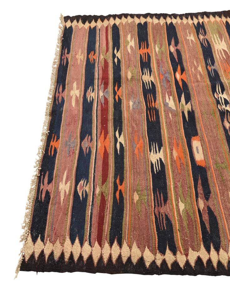 Detail image of  4' 9 x 8'  Hand Woven Kilim Fars Wool Rug