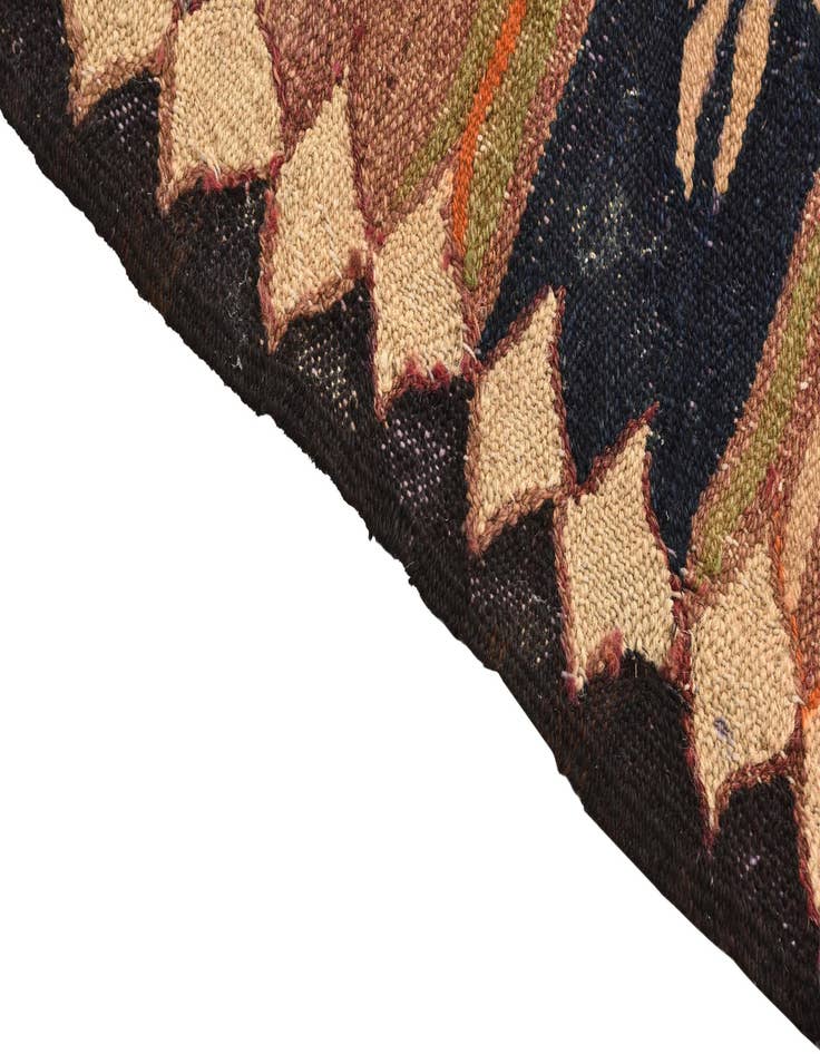 Detail image of  4' 9 x 8'  Hand Woven Kilim Fars Wool Rug