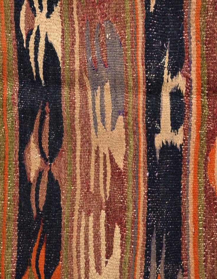Detail image of  4' 9 x 8'  Hand Woven Kilim Fars Wool Rug