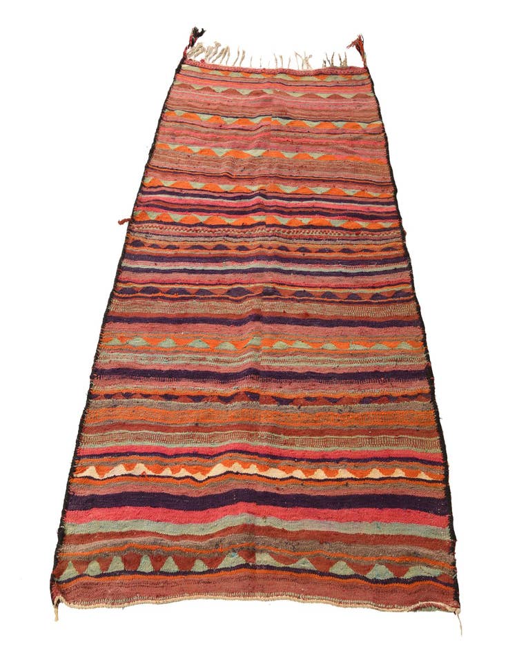 Detail image of  4' 5 x 7' 3  Hand Woven Kilim Fars Wool Rug