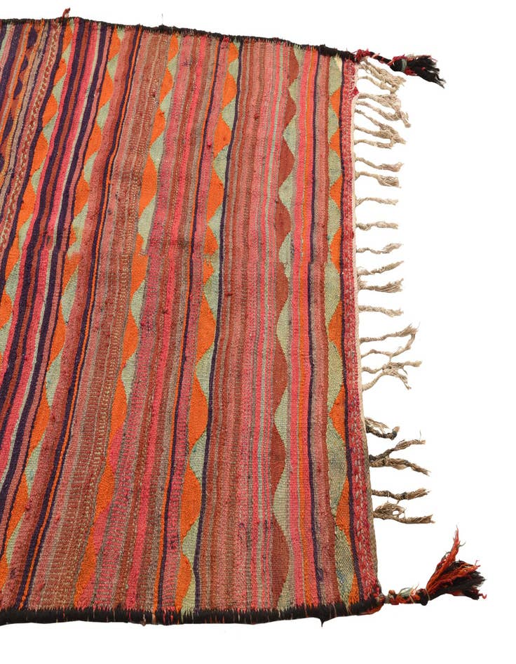 Detail image of  4' 5 x 7' 3  Hand Woven Kilim Fars Wool Rug