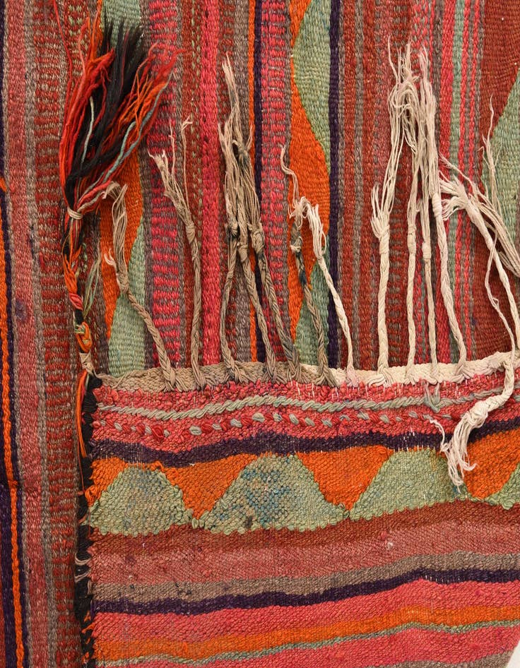Detail image of  4' 5 x 7' 3  Hand Woven Kilim Fars Wool Rug