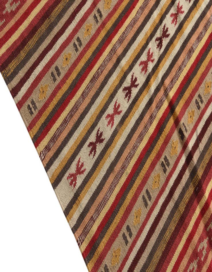 Detail image of  6' 8 x 9' 9  Hand Woven Kilim Fars Wool Rug