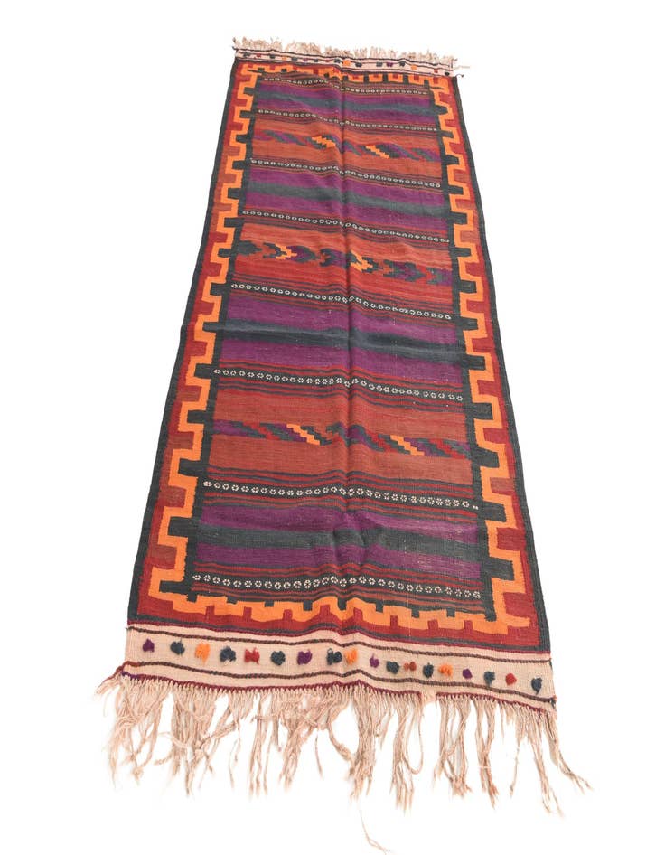 Detail image of  3' 8 x 6' 9  Hand Woven Kilim Fars Wool Rug