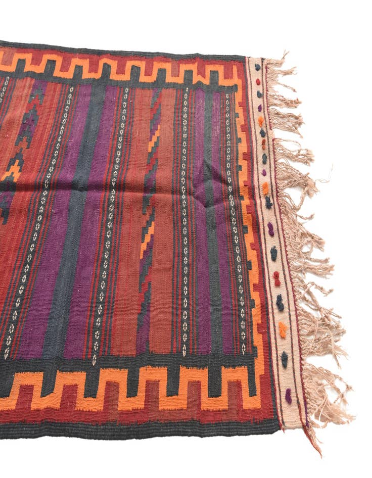 Detail image of  3' 8 x 6' 9  Hand Woven Kilim Fars Wool Rug