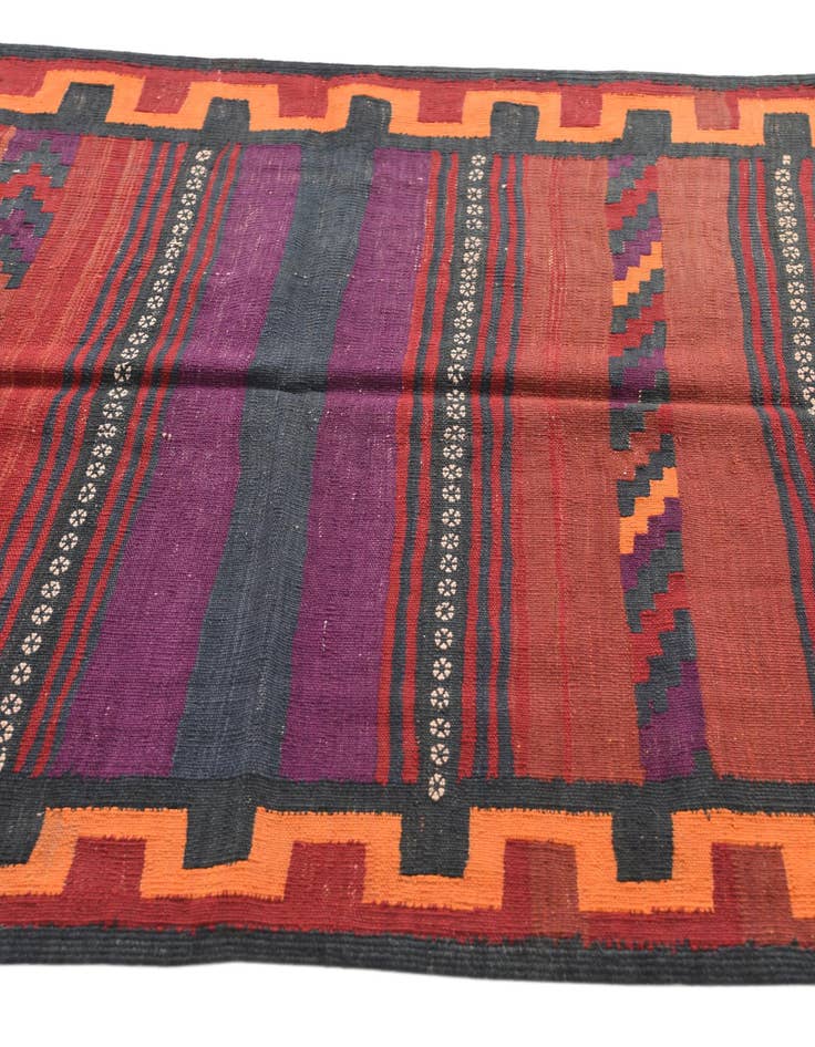 Detail image of  3' 8 x 6' 9  Hand Woven Kilim Fars Wool Rug
