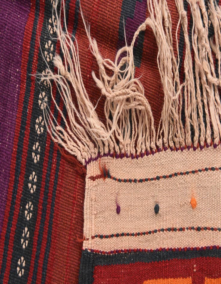 Detail image of  3' 8 x 6' 9  Hand Woven Kilim Fars Wool Rug