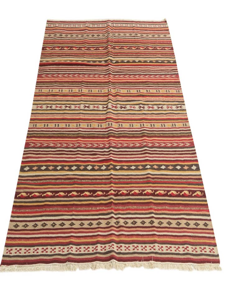 Detail image of  4' 8 x 6' 9  Hand Woven Kilim Fars Wool Rug