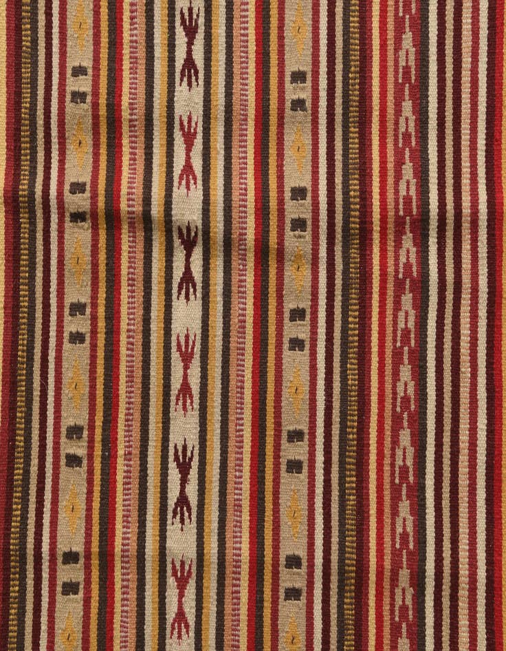 Detail image of  4' 8 x 6' 9  Hand Woven Kilim Fars Wool Rug