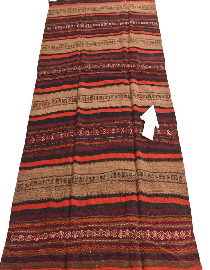 Detail image of  4' 6 x 8' 9  Hand Woven Kilim Fars Wool Rug