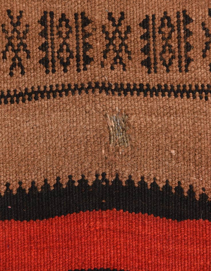 Detail image of  4' 6 x 8' 9  Hand Woven Kilim Fars Wool Rug