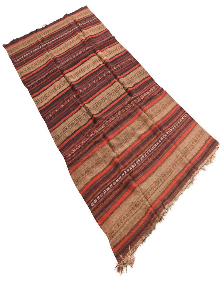 Detail image of  4' 6 x 8' 9  Hand Woven Kilim Fars Wool Rug