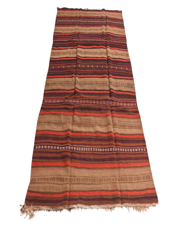 Detail image of  4' 6 x 8' 9  Hand Woven Kilim Fars Wool Rug