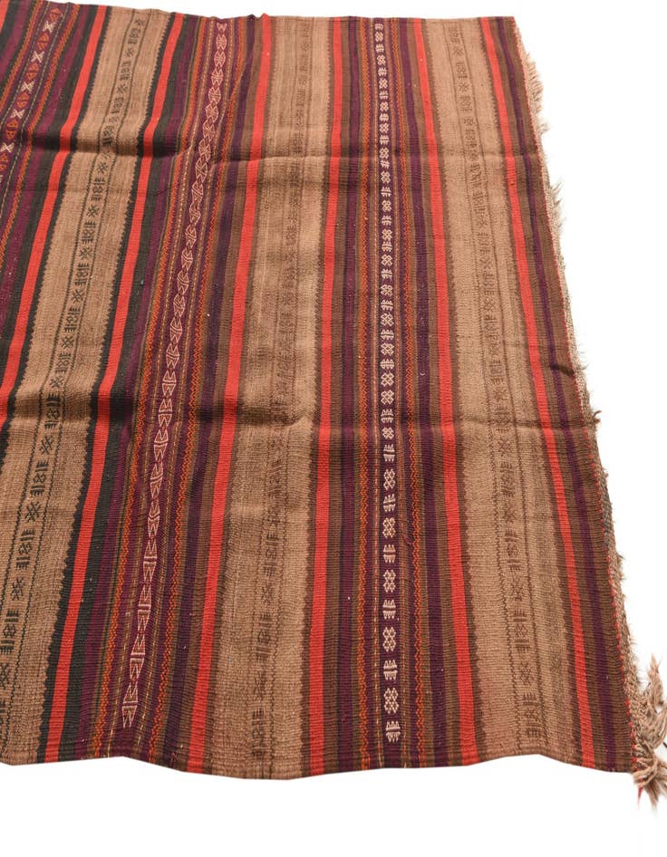 Detail image of  4' 6 x 8' 9  Hand Woven Kilim Fars Wool Rug