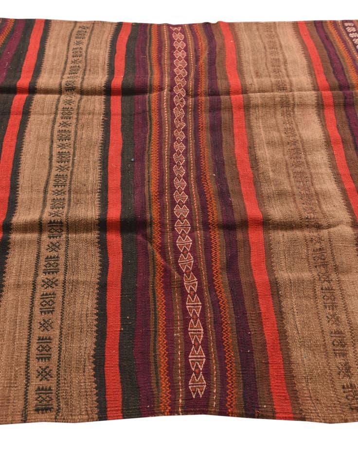 Detail image of  4' 6 x 8' 9  Hand Woven Kilim Fars Wool Rug