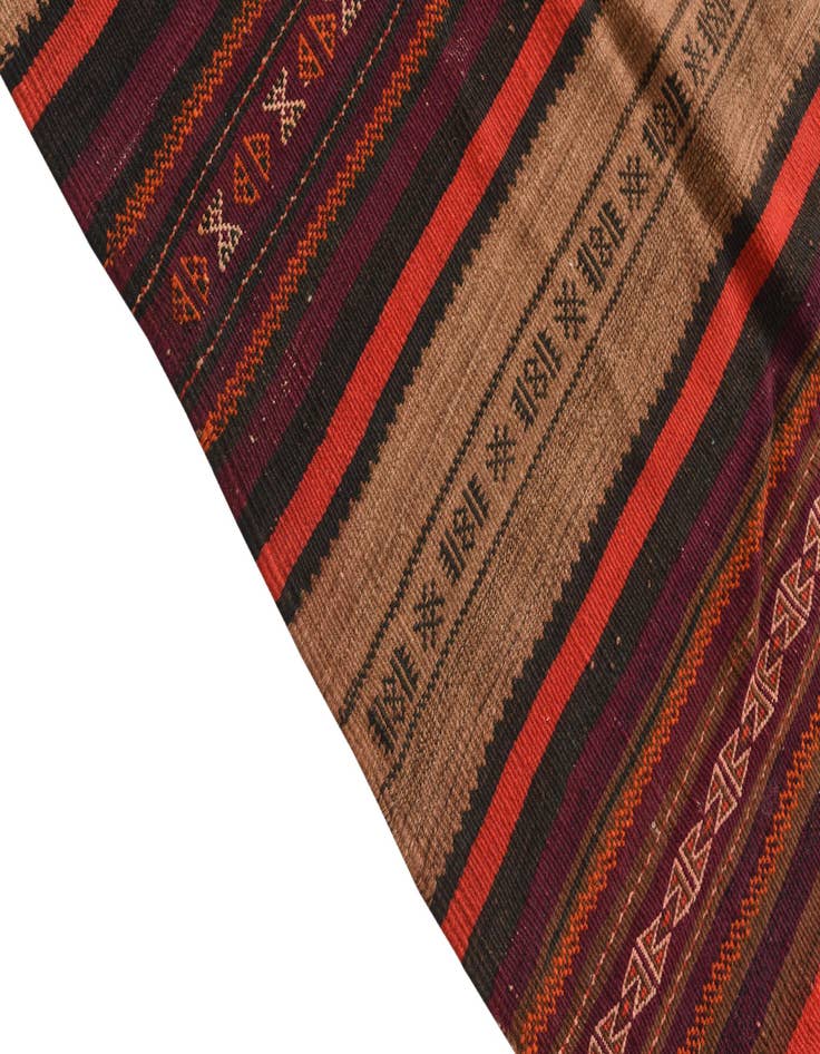 Detail image of  4' 6 x 8' 9  Hand Woven Kilim Fars Wool Rug