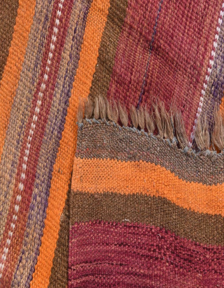 Detail image of  4' 3 x 7' 7  Hand Woven Kilim Fars Wool Rug