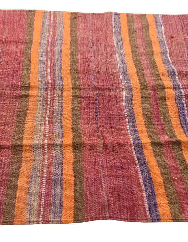Detail image of  4' 3 x 7' 7  Hand Woven Kilim Fars Wool Rug