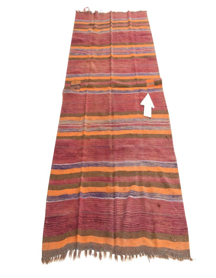 Detail image of  4' 3 x 7' 7  Hand Woven Kilim Fars Wool Rug