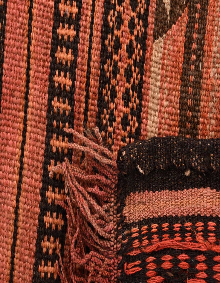 Detail image of  3' 4 x 4' 3  Hand Woven Kilim Fars Wool Rug