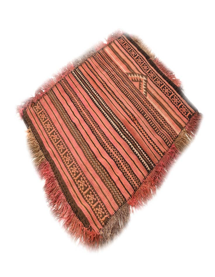 Detail image of  3' 4 x 4' 3  Hand Woven Kilim Fars Wool Rug