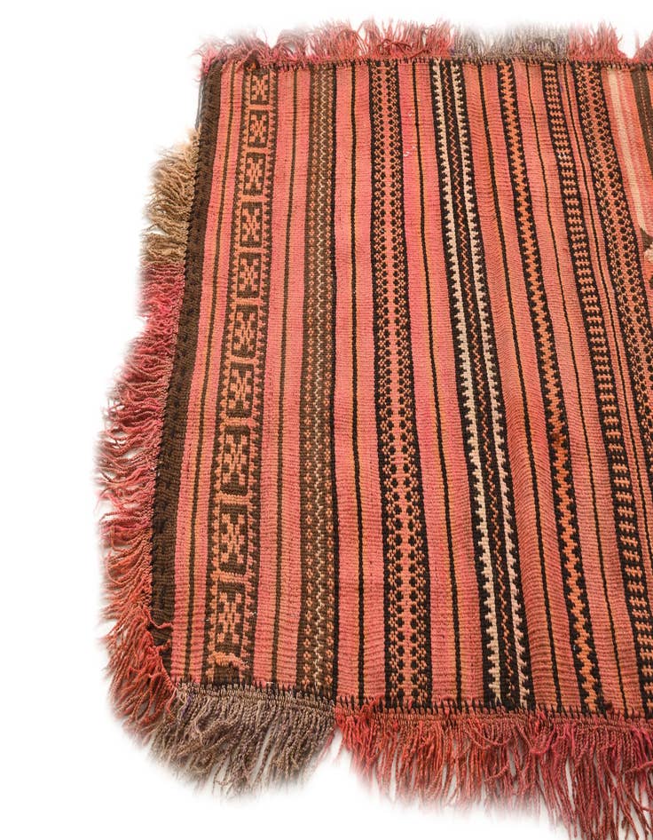 Detail image of  3' 4 x 4' 3  Hand Woven Kilim Fars Wool Rug