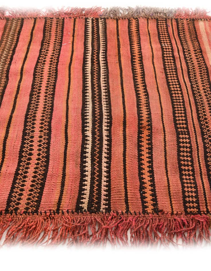 Detail image of  3' 4 x 4' 3  Hand Woven Kilim Fars Wool Rug