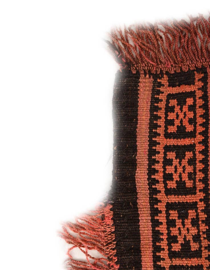 Detail image of  3' 4 x 4' 3  Hand Woven Kilim Fars Wool Rug