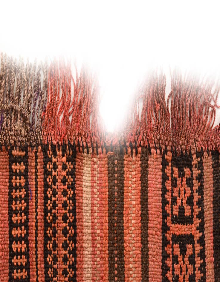 Detail image of  3' 4 x 4' 3  Hand Woven Kilim Fars Wool Rug