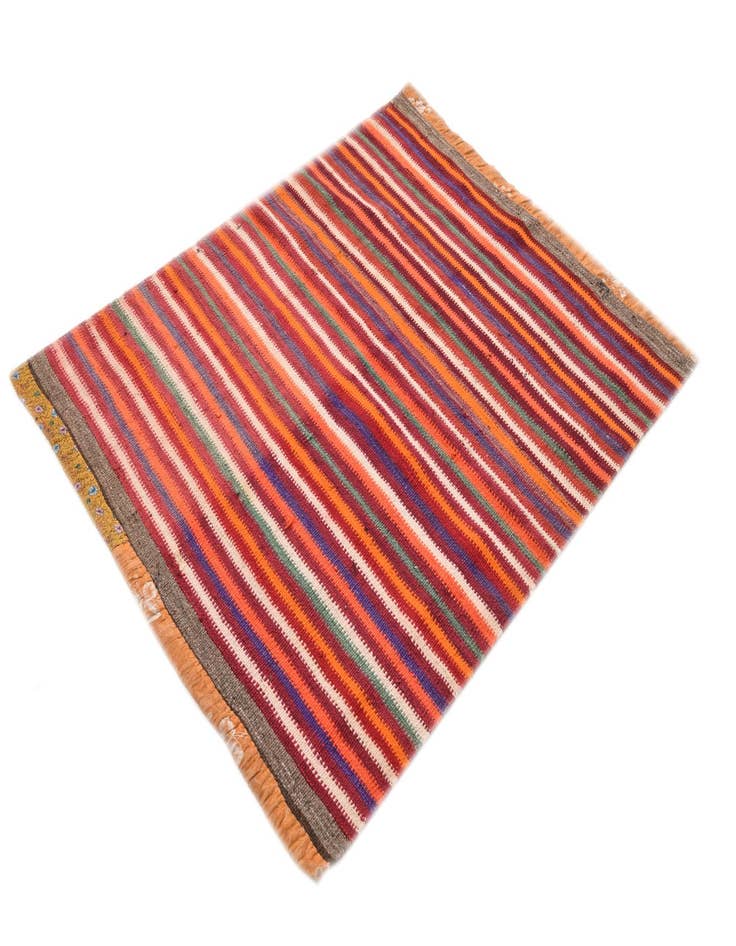 Detail image of  3' 9 x 5'  Hand Woven Kilim Fars Wool Rug