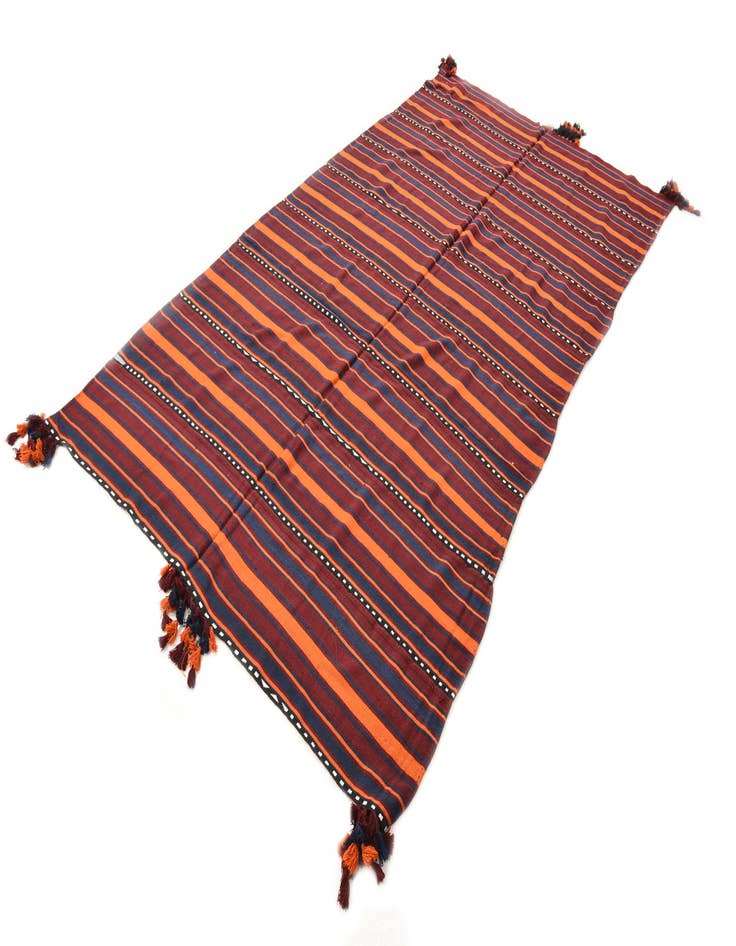 Detail image of  5' 3 x 9' 10  Hand Woven Kilim Fars Wool Rug