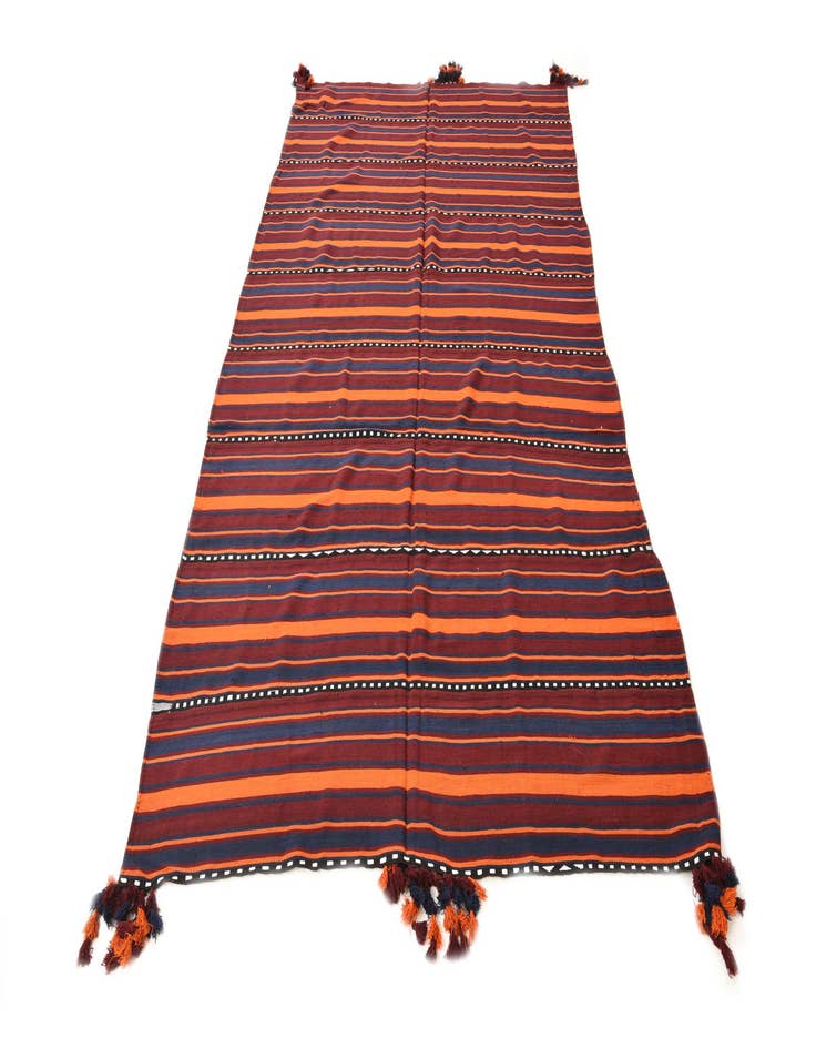 Detail image of  5' 3 x 9' 10  Hand Woven Kilim Fars Wool Rug